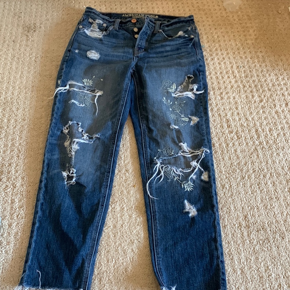 american eagle floral jeans